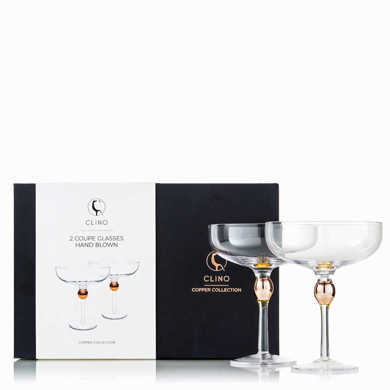 Clinq Coupe Glasses (Boxed) - Glassware - Sans Drinks