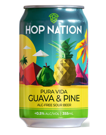 Hop Nation Pura Vida Guava & Pine - Non-Alcoholic Beer - Sans Drinks Sans-Sandbox