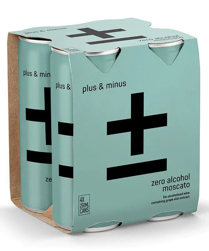 Plus & Minus Moscato RTD Cans - Non-Alcoholic Wine - Sans Drinks