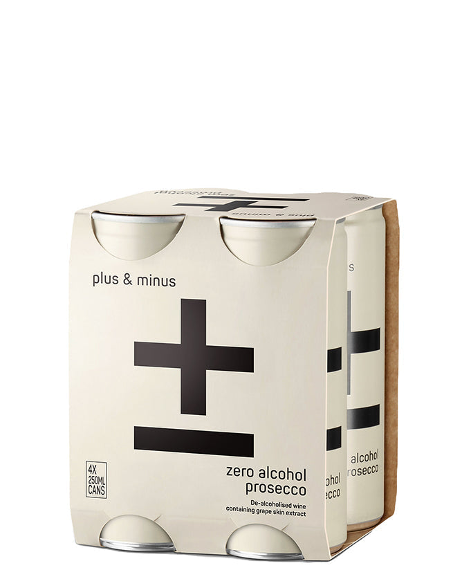 Plus & Minus Prosecco RTD Cans - Non-Alcoholic Wine - Sans Drinks