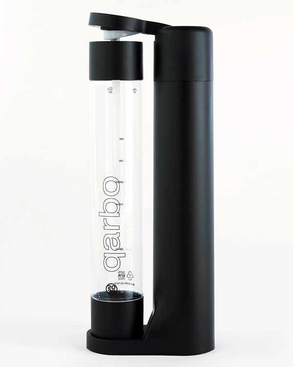 Qarbo Sparkling Water Maker & Fruit Infuser - Black - Sparkling Water Maker - Sans Drinks
