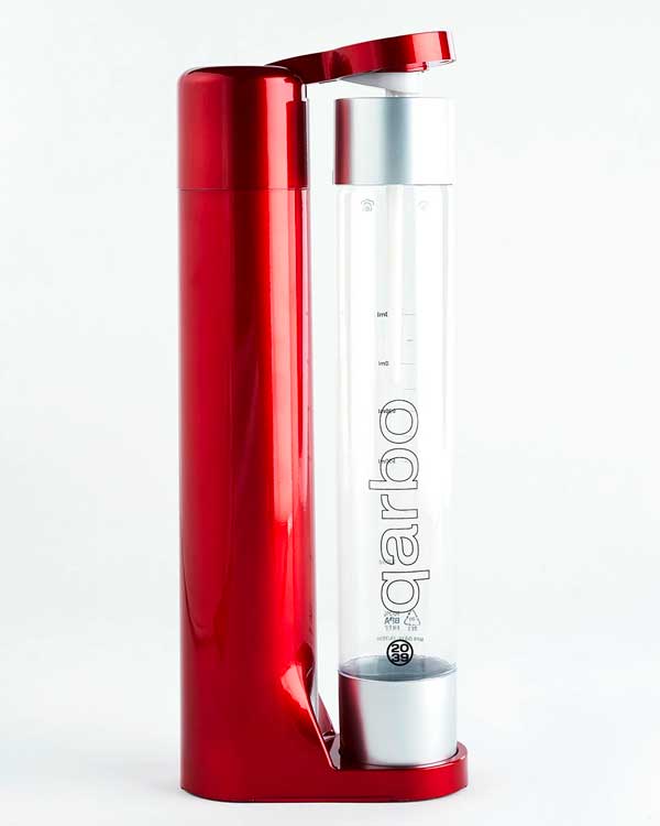 Qarbo Sparkling Water Maker & Fruit Infuser - Red - Sparkling Water Maker - Sans Drinks