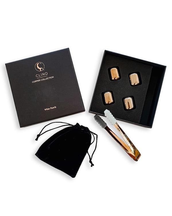 Clinq Wine Pearls & Tongs (Boxed) - Cocktail Tool Set - Sans Drinks